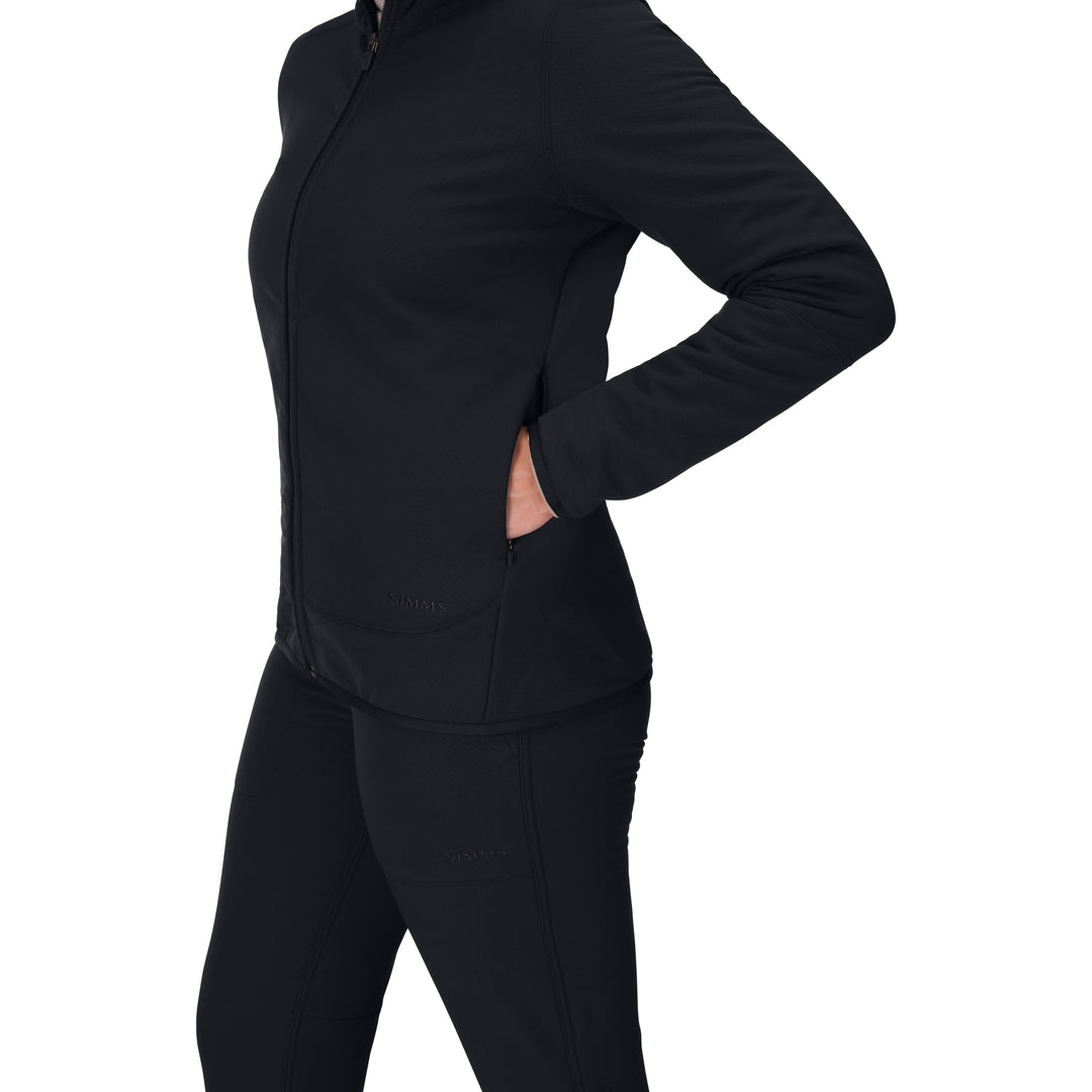 Simms Women's Strata 330 Full-Zip Hoody Black Image 05