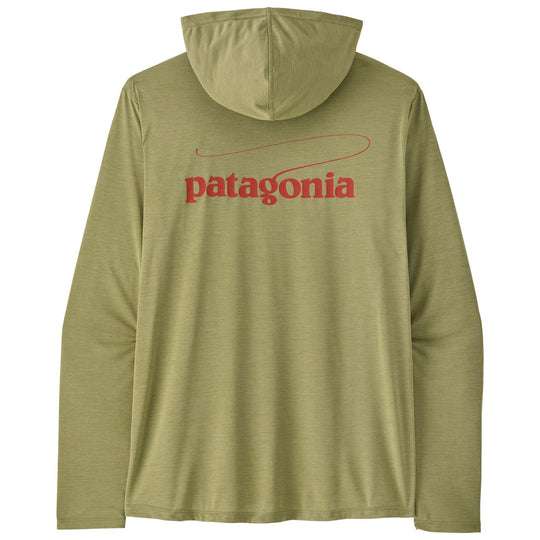 Patagonia Men's Capilene Cool Daily Hoody - Casting Logo Gumtree Green - Light Gumtree Green X-Dye