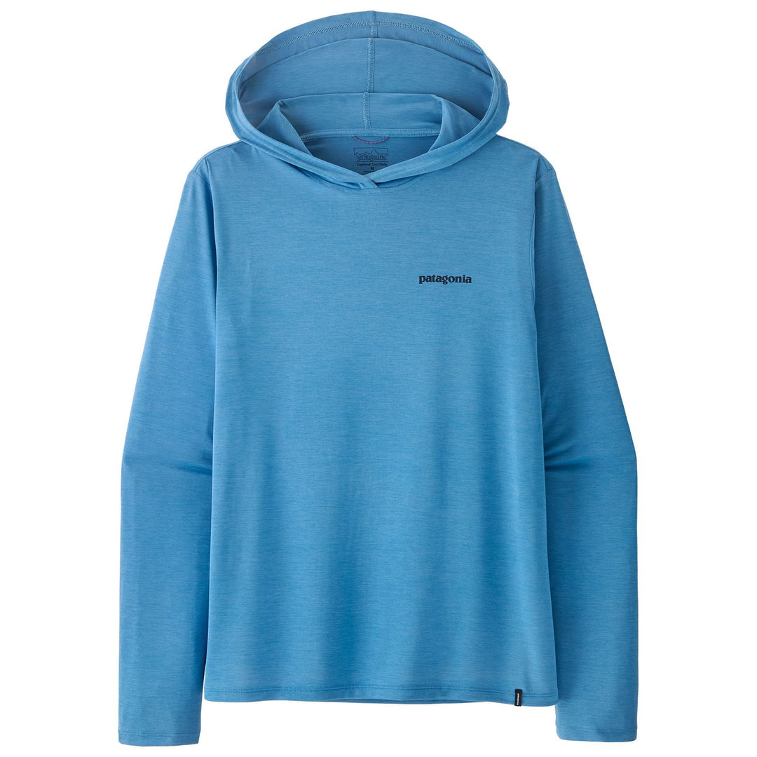 Patagonia Men's Capilene Cool Daily Hoody - Casting Logo Shore Blue - Light Shore Blue X-Dye