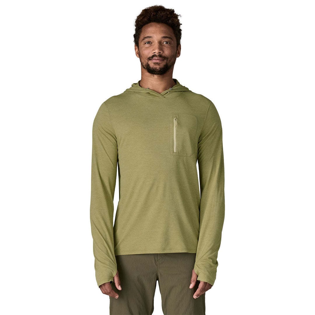 Patagonia Men's Capilene Cool Sun Hoody Gumtree Green - Light Gumtree Green X-Dye