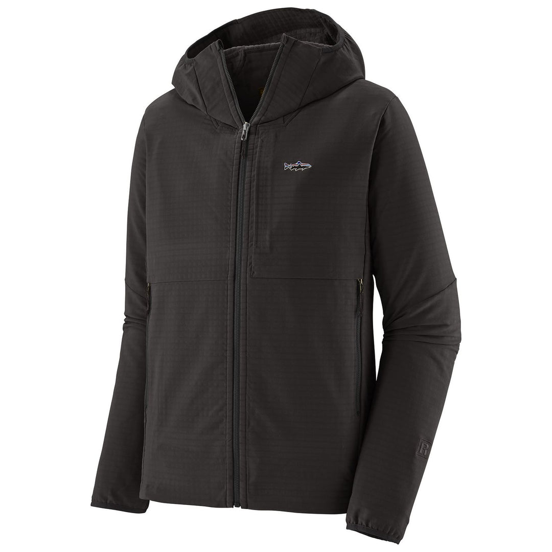 Patagonia Men's R1 TechFace Fitz Roy Trout Hoody Black Image 01