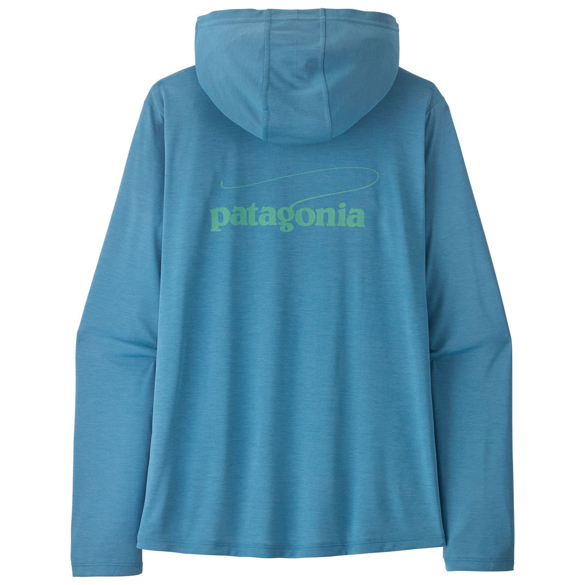 Patagonia Women's Capilene Cool Daily Hoody - Casting Logo Shore Blue - Light Shore Blue X-Dye