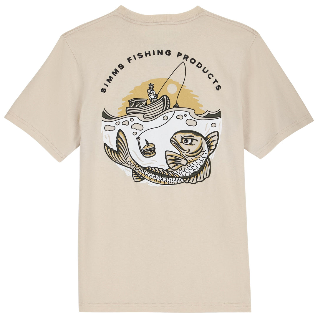 Simms Kid's Baited T-Shirt Natural Image 01