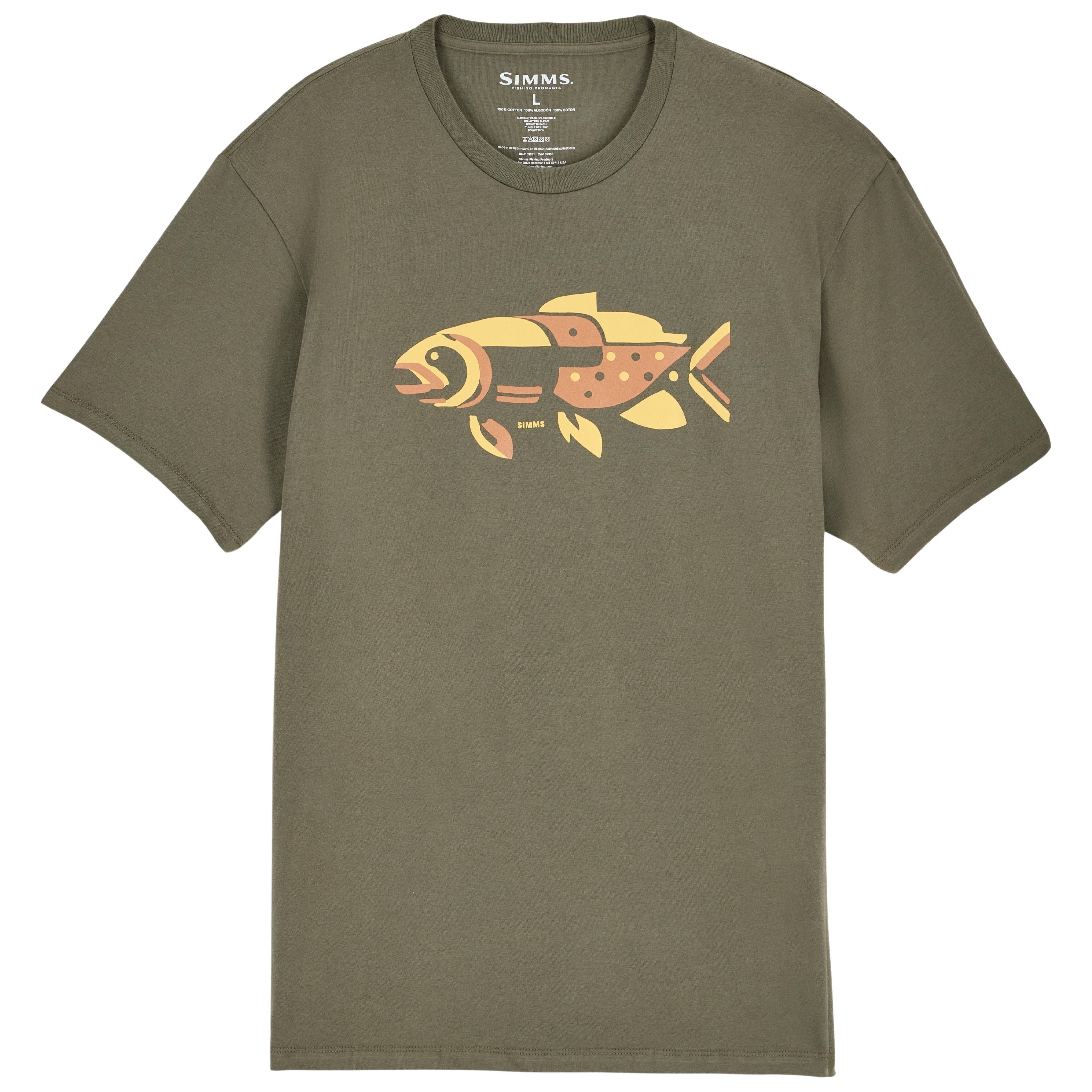 Simms Men's Abstract Fresh T-Shirt Army Green Image 01
