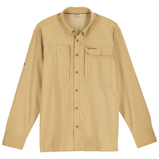 Simms Men's Guide Bugstopper LS Shirt Bistre Heather Image 01