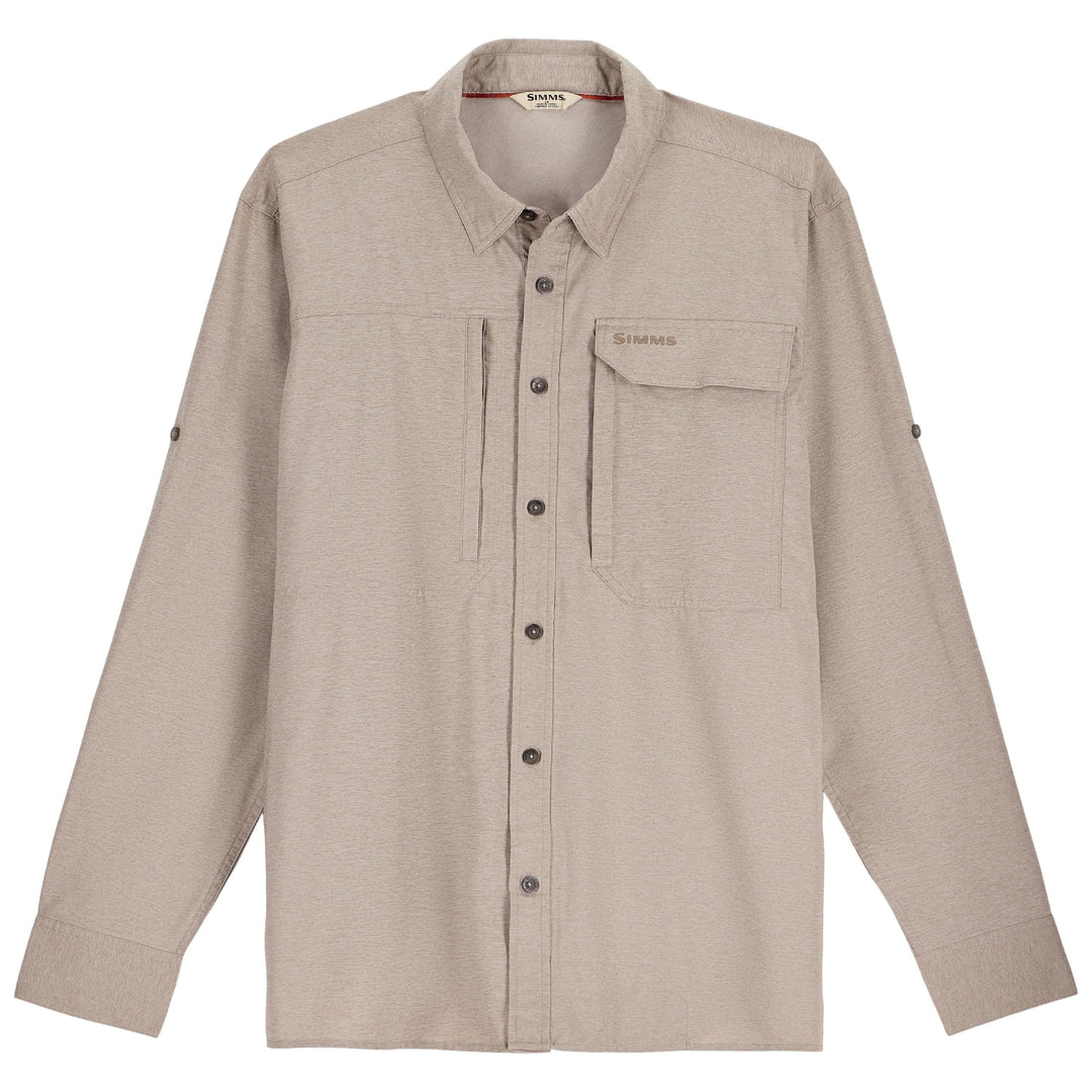 Simms Men's Guide Bugstopper LS Shirt Dolomite Heather Image 01