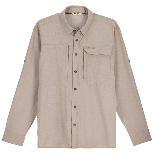 Simms Men's Guide Bugstopper LS Shirt Dolomite Heather Image 01