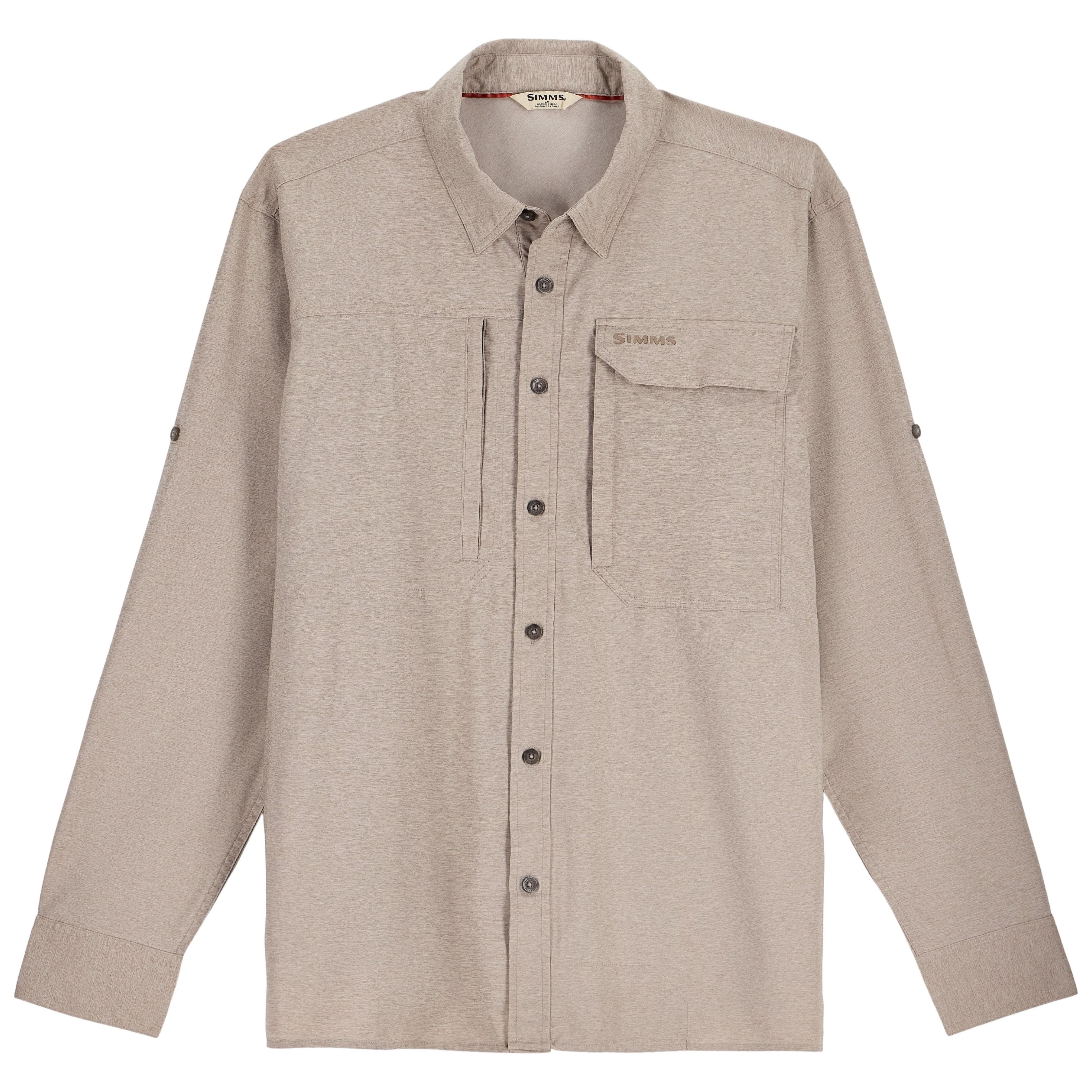 Simms Men's Guide Bugstopper LS Shirt Dolomite Heather Image 01