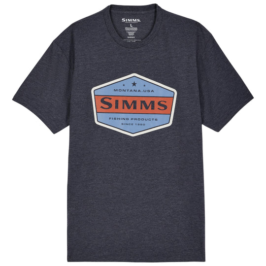 Simms Men's Honor Badge T-Shirt Navy Heather Image 01