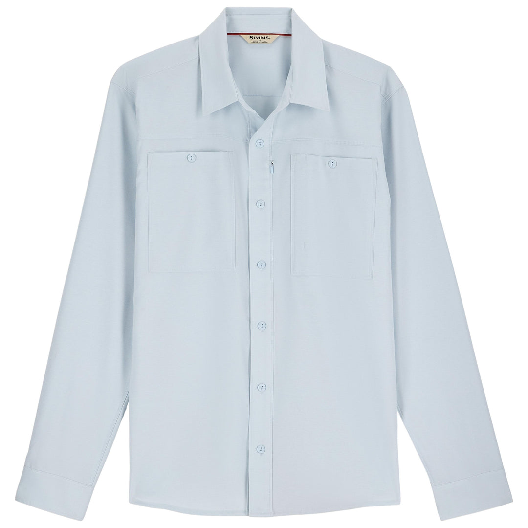 Simms Men's Launch LS Shirt Bimini Blue Heather Image 01