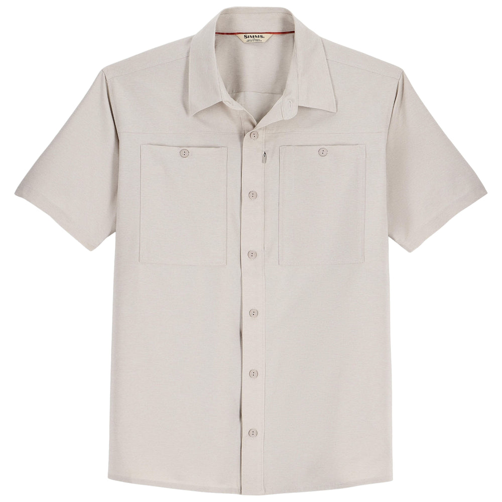 Simms Men's Launch SS Shirt Lunar Gray Heather Image 01