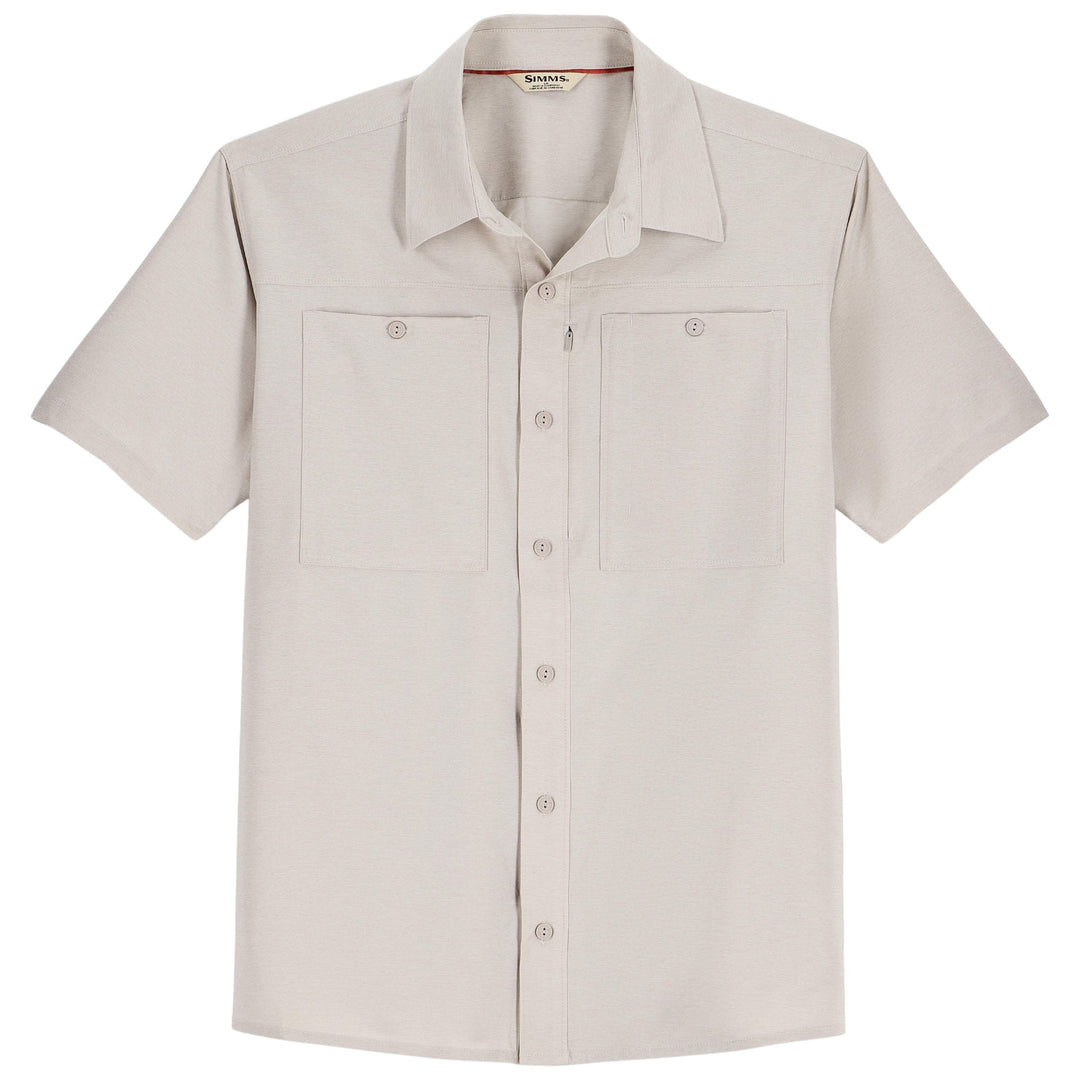 Simms Men's Launch SS Shirt Lunar Gray Heather Image 01