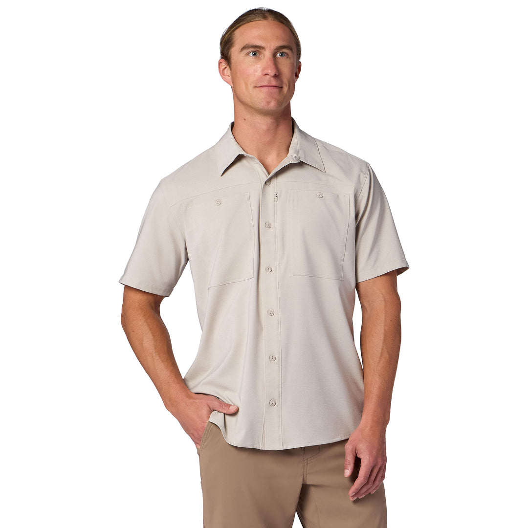 Simms Men's Launch SS Shirt Lunar Gray Heather Image 02