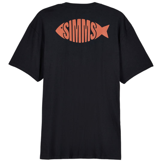 Simms Men's Logofish T-Shirt Black Image 01