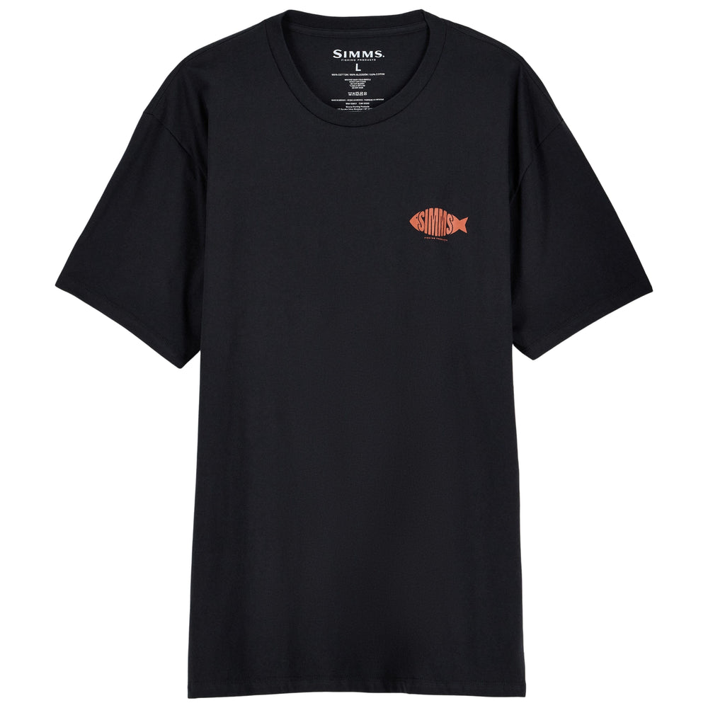 Simms Men's Logofish T-Shirt Black Image 02