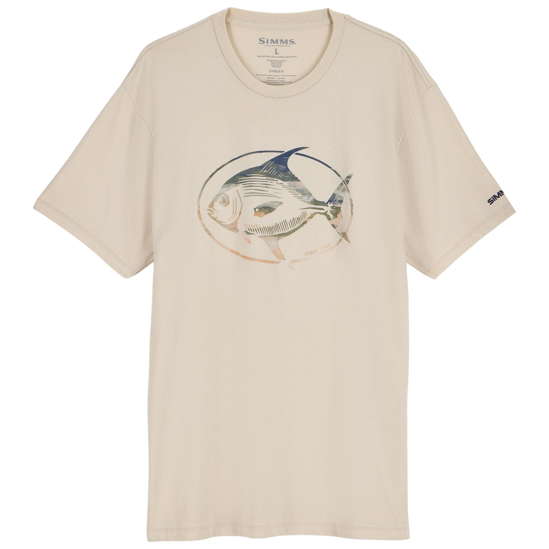Simms Men's Salt Catch T-Shirt Natural Image 01