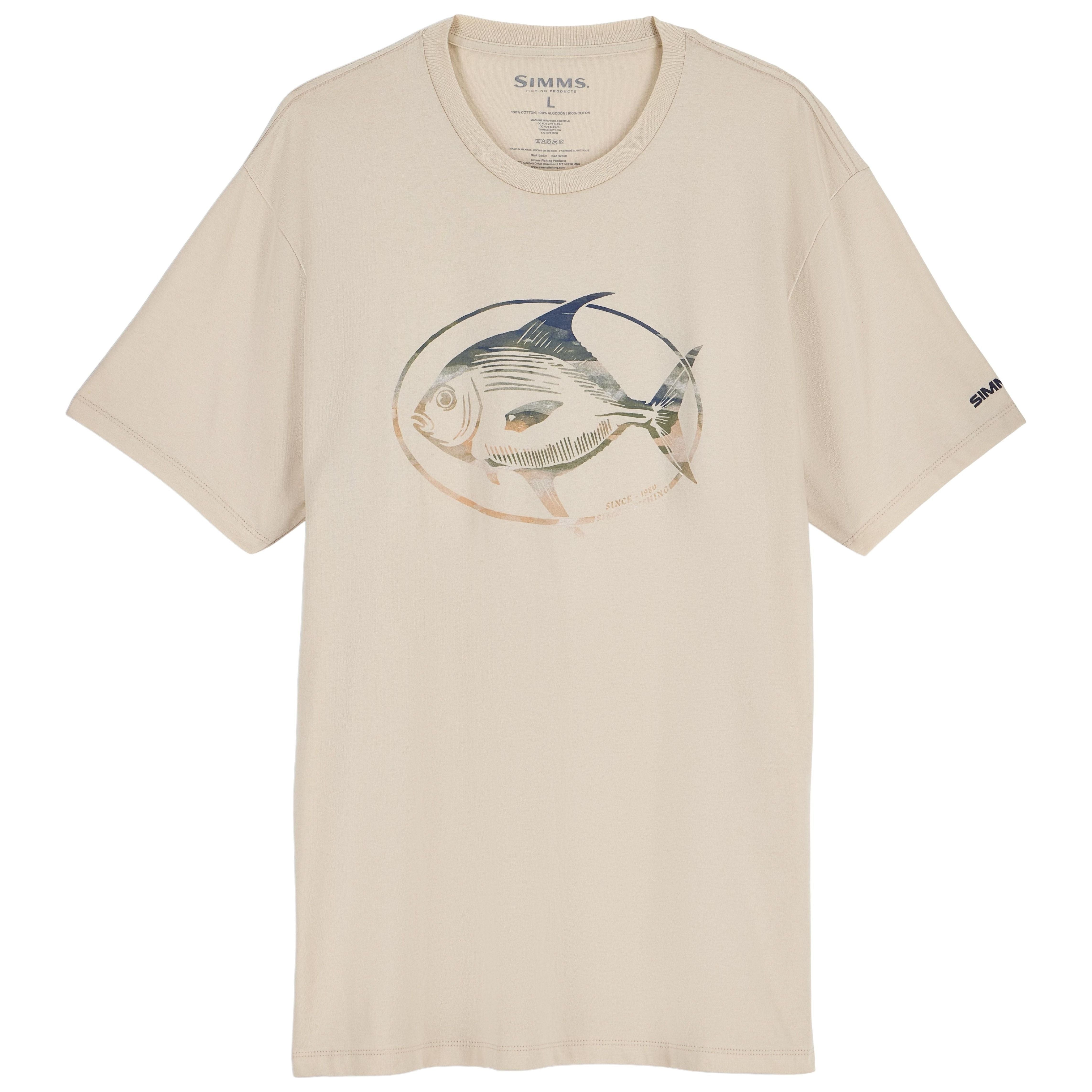 Simms Men's Salt Catch T-Shirt Natural Image 01