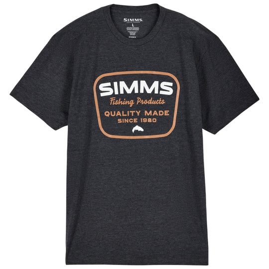 Simms Men's Stamp Lock Tech T-Shirt Charcoal Heather Image 01