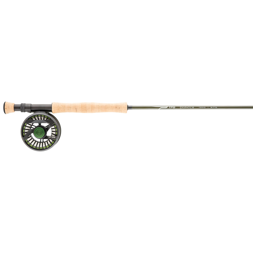 TFO Dispatch Fly Rod & Reel Kit Fighting Butt Handle Image 01