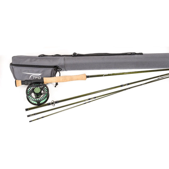 TFO Dispatch Fly Rod & Reel Kit Fighting Butt Handle Image 02