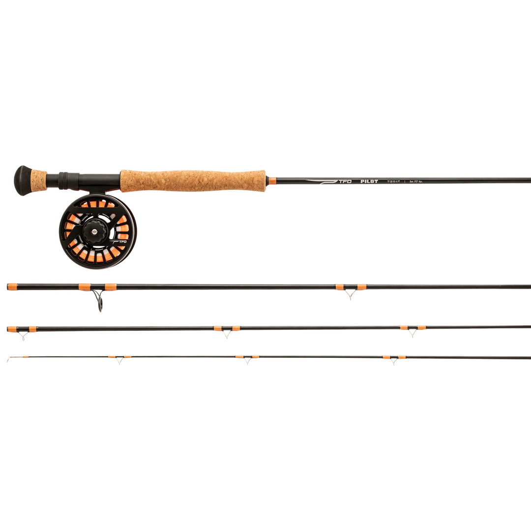 TFO Pilot Fly Rod & Reel Kit Fighting Butt Handle Image 02