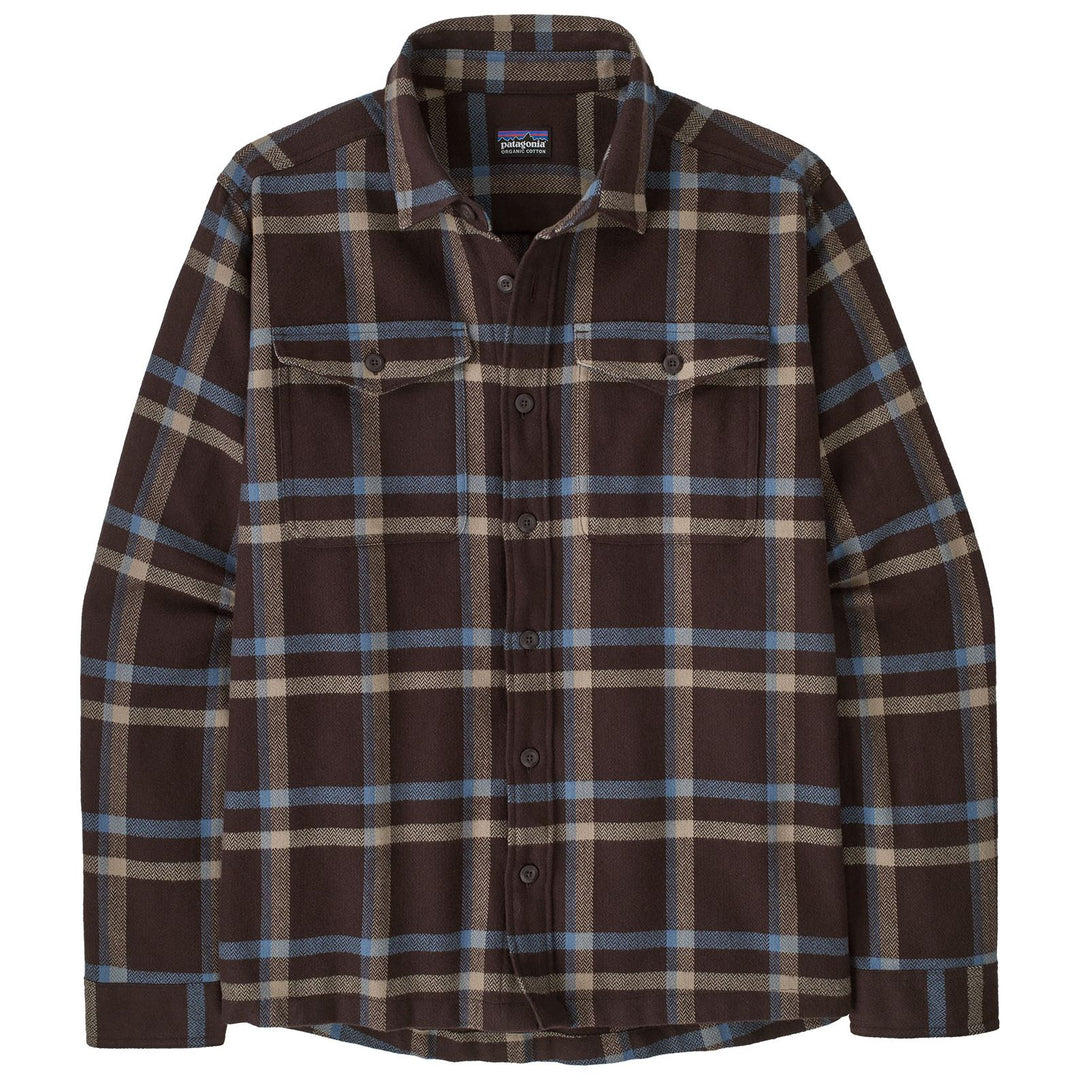 Patagonia Men's Fjord Flannel Shirt Crossing: Den Brown Image 01