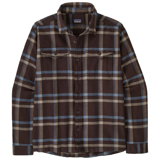 Patagonia Men's Fjord Flannel Shirt Crossing: Den Brown Image 01