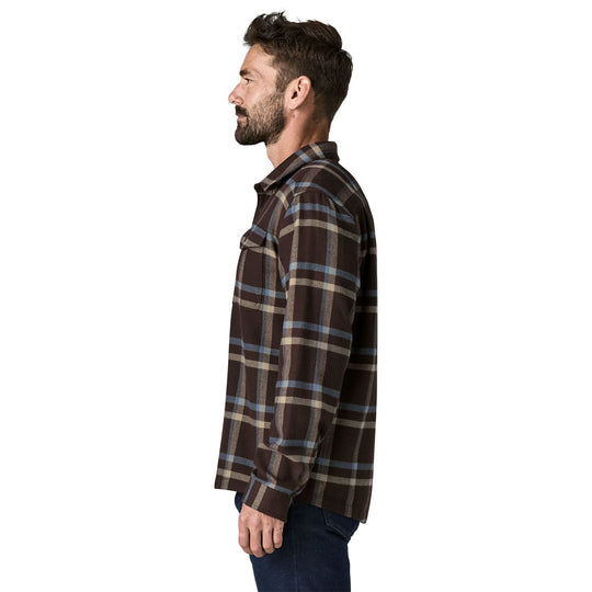 Patagonia Men's Fjord Flannel Shirt Crossing: Den Brown Image 03