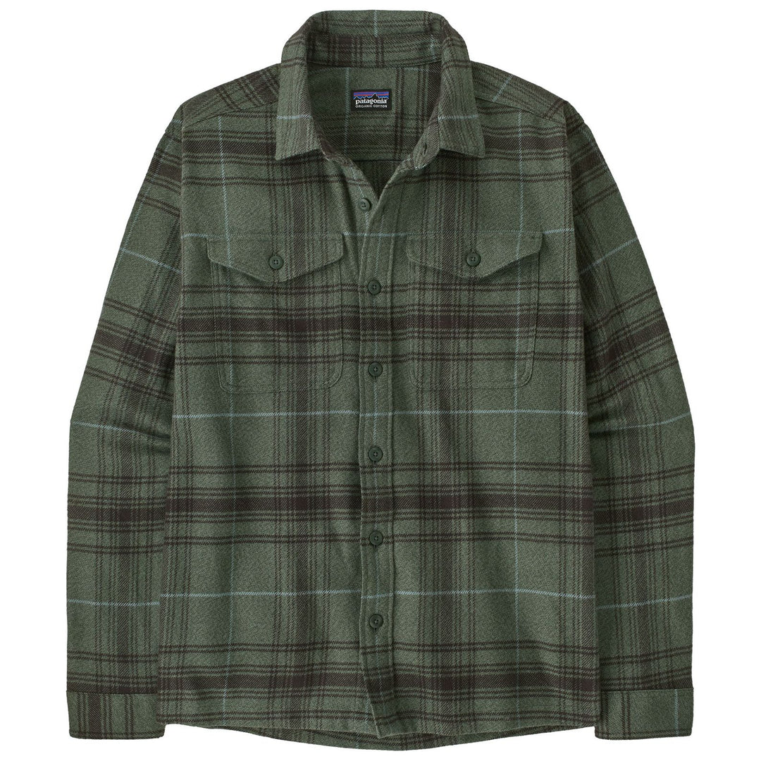 Patagonia Men's Fjord Flannel Shirt Dissolve: Treeline Green Image 01