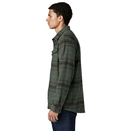 Patagonia Men's Fjord Flannel Shirt Dissolve: Treeline Green Image 03