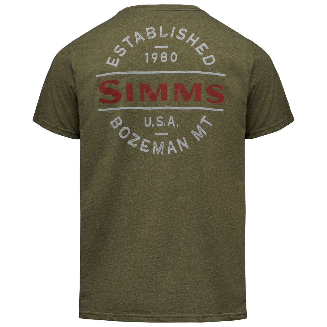 Simms Men's Lockup Tech T-Shirt Military Heather Image 01