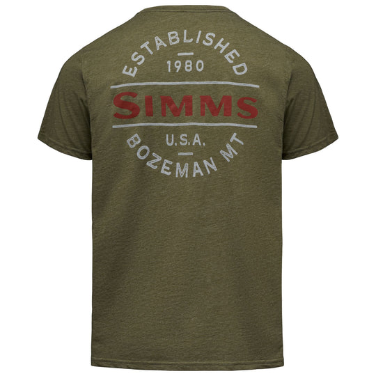 Simms Men's Lockup Tech T-Shirt Military Heather Image 01