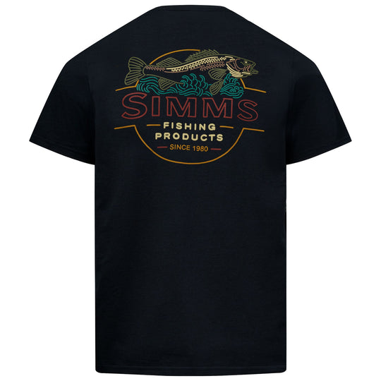 Simms Men's Neon Draft T-Shirt Black Image 01