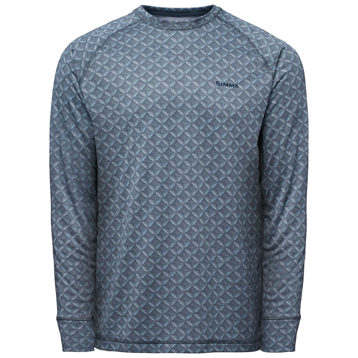 Simms Men's Strata 160 LS Crew Selvedge Stipple Image 01