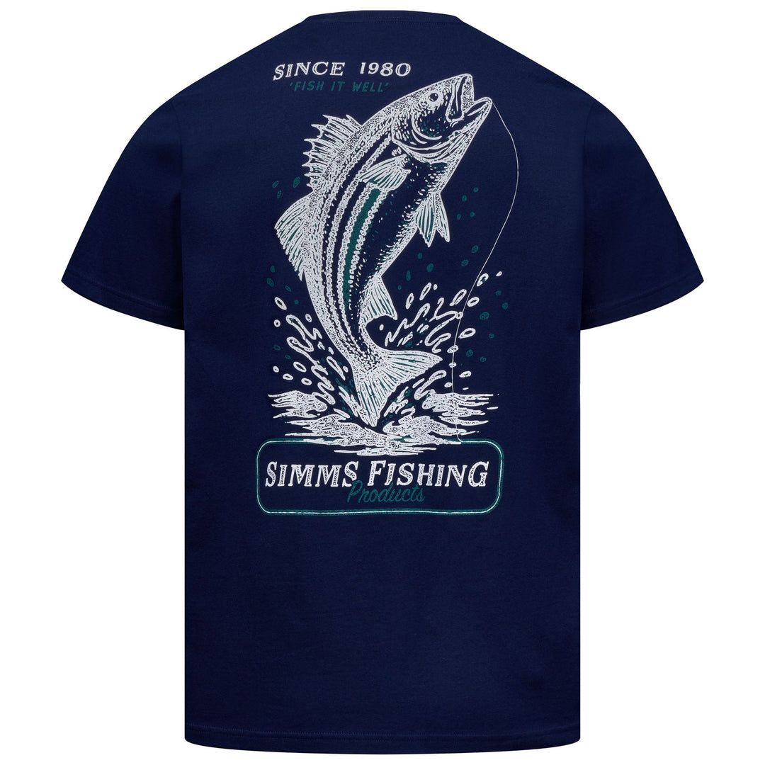 Simms Men's Striper Blitz T-Shirt Classic Blue Image 01