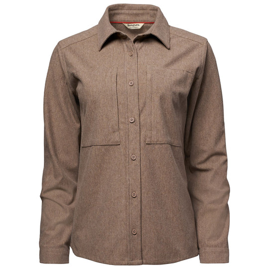 Simms Women's Tailout Knit LS Shirt Silt Heather Image 01
