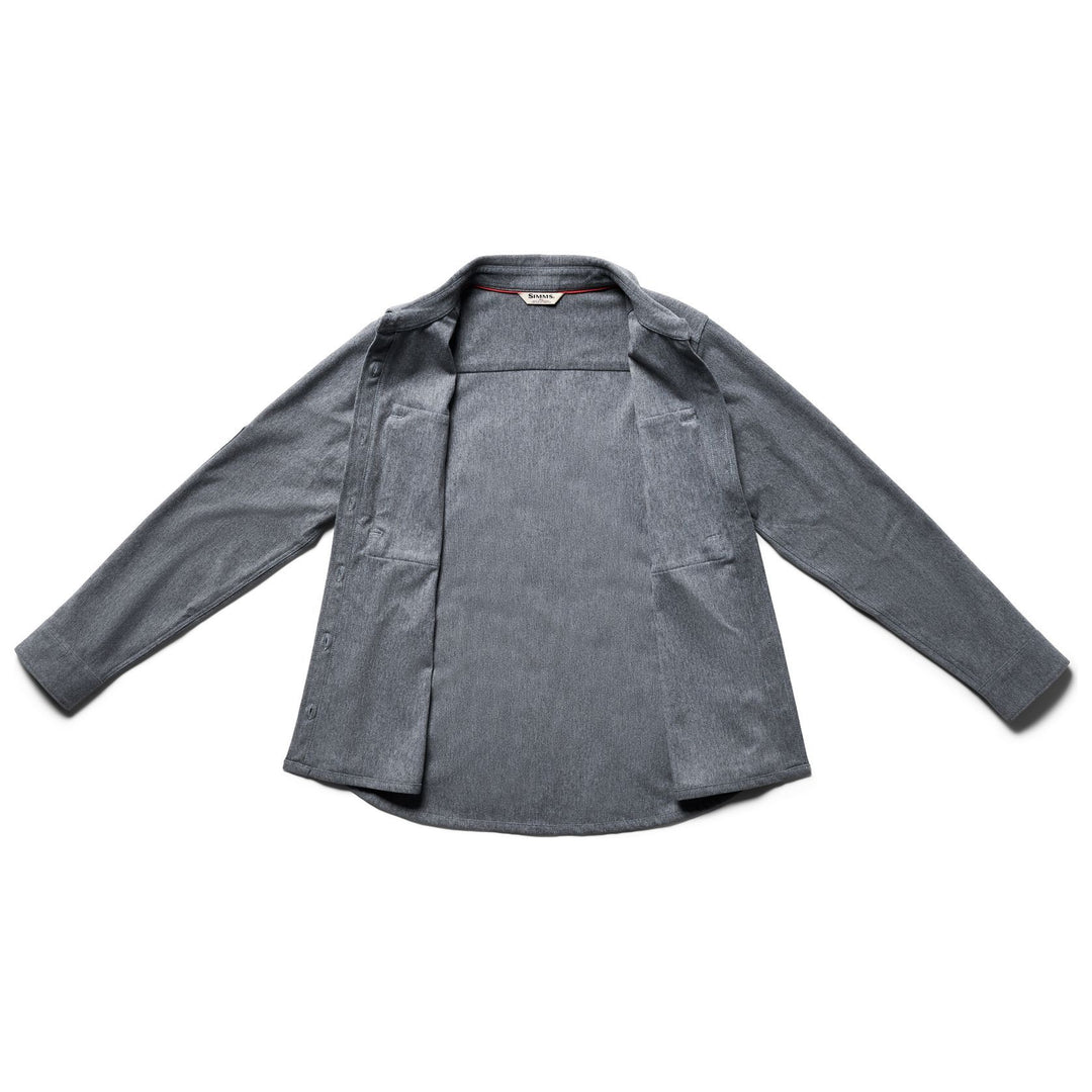 Simms Women's Tailout Knit LS Shirt Steel Heather Image 03