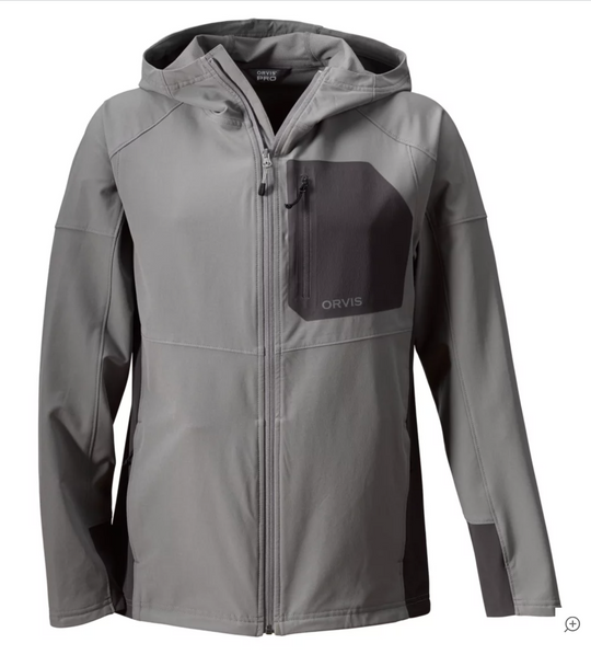 Orvis Men's PRO LT Softshell Hoodie - Granite