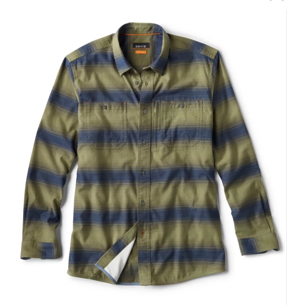 Orvis Men's Flat Creek Tech Flannel Shirt - Loden