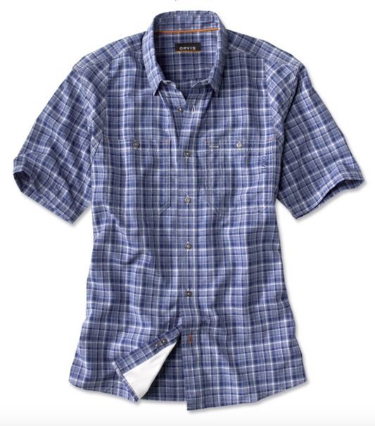 Orvis Tech Chambray Plaid Work Shirt