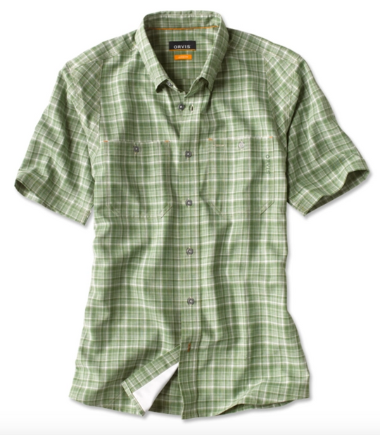 Orvis Tech Chambray Plaid Work Shirt