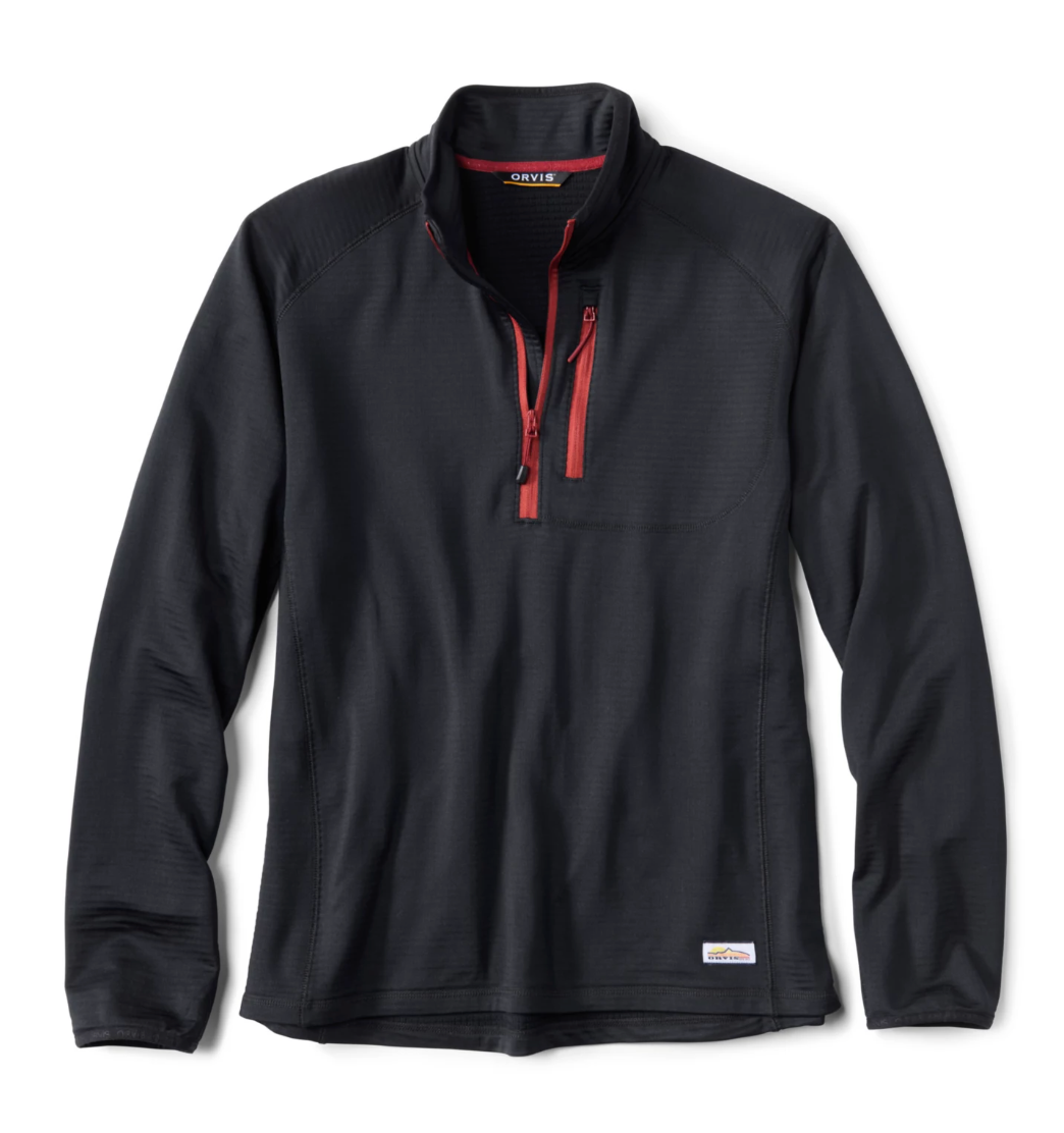 Orvis Horseshoe Hills 1/4-Zip Fleece Pullover - Black