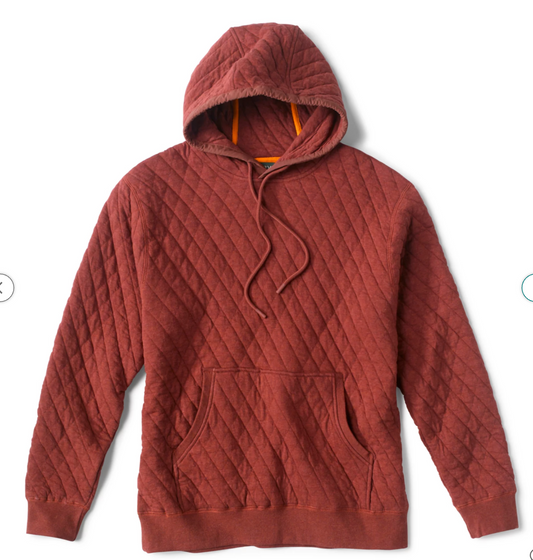 Orvis Outdoor Quilted Hooded Sweatshirt - Redwood