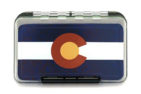 Montana Fly Company Waterproof Fly Box Colorado State Flag Medium