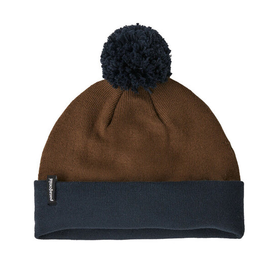 Patagonia Lightweight Powder Town Beanie - Skyline Block: Shelter Brown