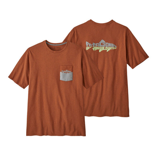 Patagonia Men's Wild Waterline Pocket Responsibili-Tee - Fertile Brown