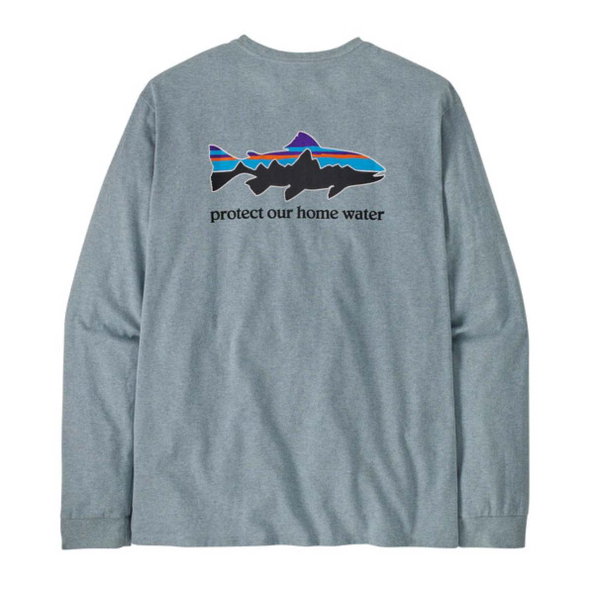 Patagonia Men's Long-Sleeved Home Water Trout Responsibili-Tee - Thermal Blue