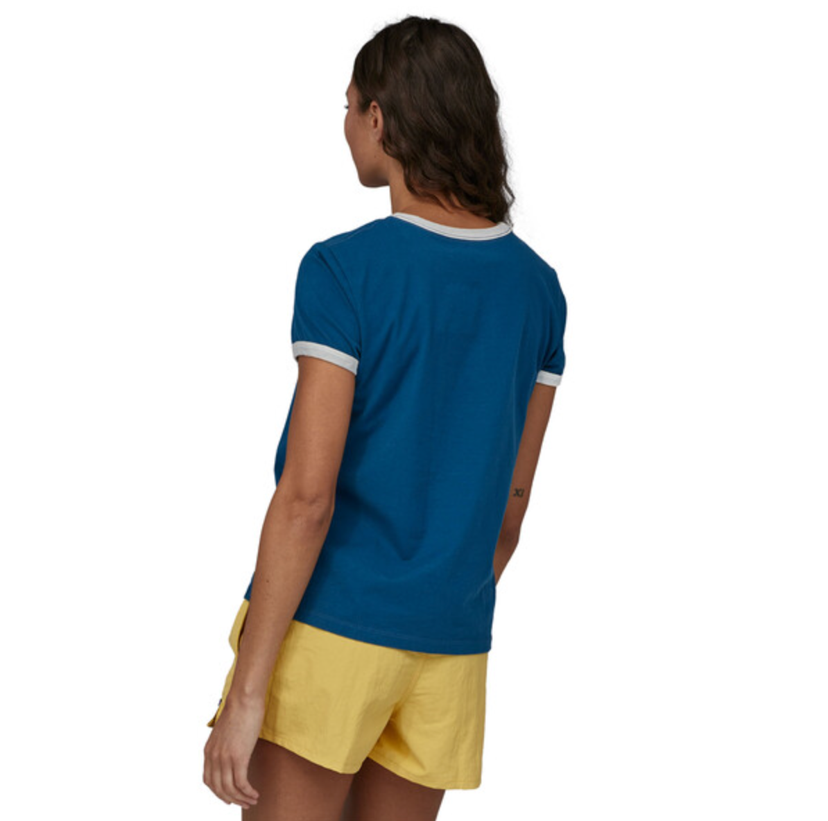 Patagonia Women's Spirited Seasons Organic Ringer Tee - Lagom Blue