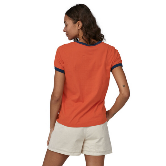 Patagonia Women's Spirited Seasons Organic Ringer Tee - Quartz Coral