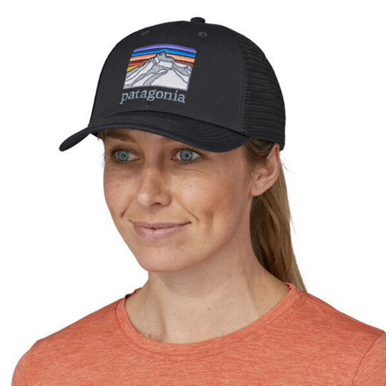 Patagonia Line Logo Ridge LoPro Trucker Hat - Ink Black